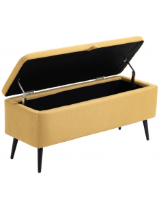 bænk med opbevaring entre garderobe soveværelse moderne design stof 2
