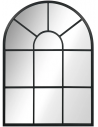 Vægspejl i metal og glas H70 x B50 cm - Sort