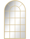 Vægspejl i metal og glas H110 x B65 cm - Guld