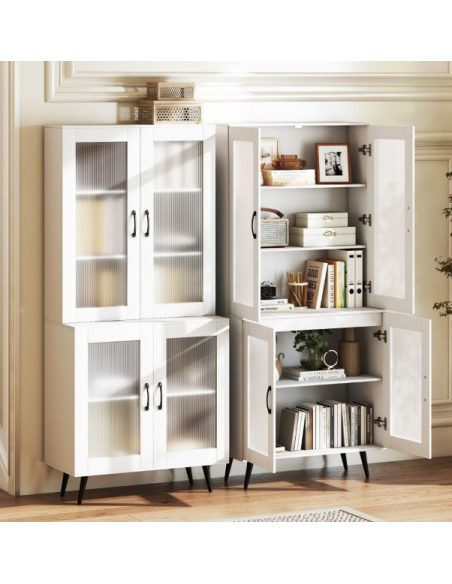 køkkenskab skab vitrine vitrineskab opbevaring moderne hvid køkken design
