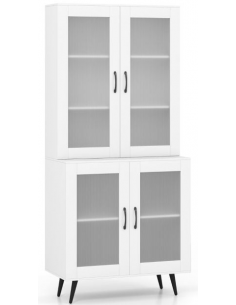 køkkenskab skab vitrine vitrineskab opbevaring moderne hvid køkken design