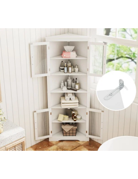 hjørne hjørneskab køkkenskab skab vitrine vitrineskab opbevaring moderne hvid køkken design