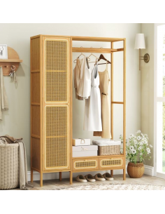 garderobe entre stativ tøjopbevaring opbevaring reol skuffer bøjlestang 2