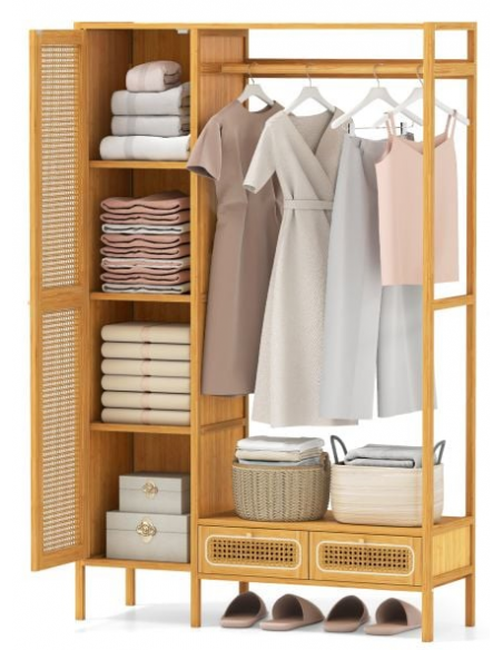 garderobe entre stativ tøjopbevaring opbevaring reol skuffer bøjlestang