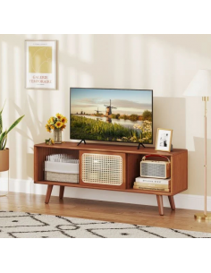 moderne tvbord opbevaring stuemøbler bambus 2