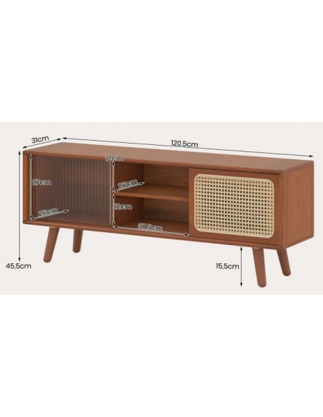 moderne tvbord opbevaring stuemøbler bambus