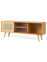 Tvbord i bambus og rattan H45,5 x B120,5 x D31 cm - Natur