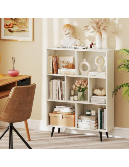 reol bogreol skuffer skabe smal billig stuemøbler hvid sort moderne design
