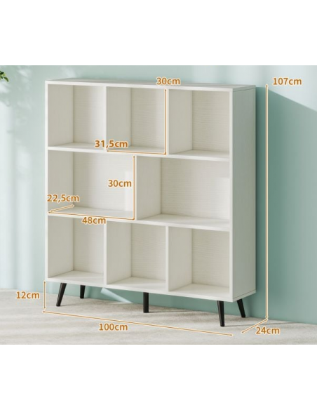 reol bogreol skuffer skabe billig stuemøbler hvid sort moderne design