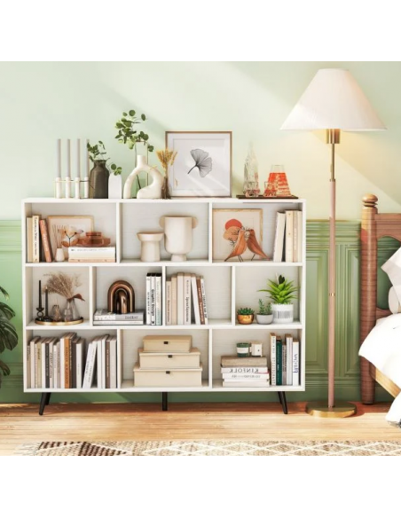 reol bogreol skuffer skabe billig stuemøbler hvid sort moderne design