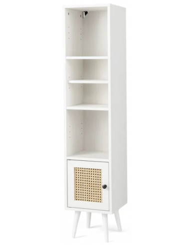 reol bogreol skuffer skabe smal billig stuemøbler hvid sort moderne design