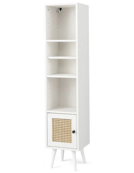 reol bogreol skuffer skabe smal billig stuemøbler hvid sort moderne design