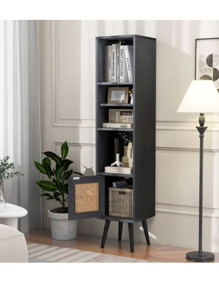 reol bogreol skuffer skabe smal billig stuemøbler hvid sort moderne design