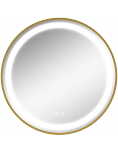 rundt dæmpbar badeværelsesspejl vægspejl spejl lys belysning badeværelse vask håndvask led