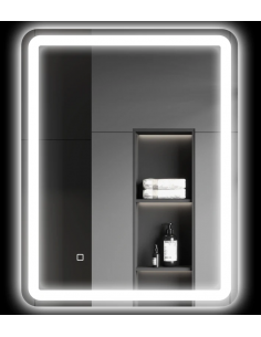 dæmpbar badeværelsesspejl vægspejl spejl lys belysning badeværelse vask håndvask led