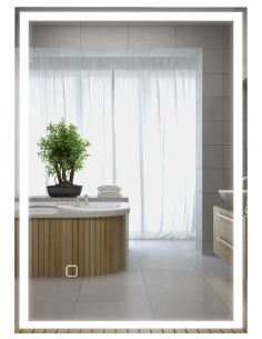 dæmpbar badeværelsesspejl vægspejl spejl lys belysning badeværelse vask håndvask led