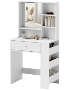 hvid sminkebord moderne børn design med spejl og lys garderobe entre indretning træ