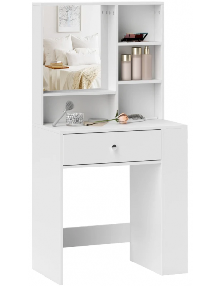 hvid sminkebord moderne børn design med spejl og lys garderobe entre indretning træ