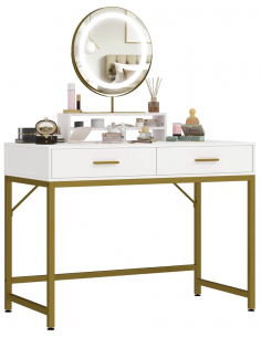 hvid sminkebord moderne børn design med spejl og lys garderobe entre indretning træ