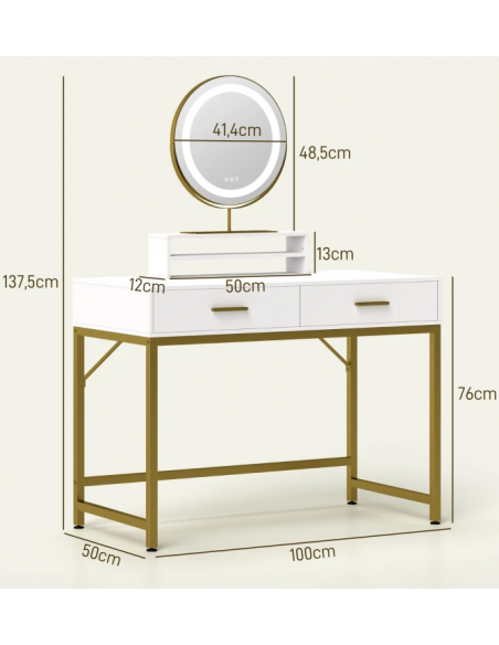 hvid sminkebord moderne børn design med spejl og lys garderobe entre indretning træ