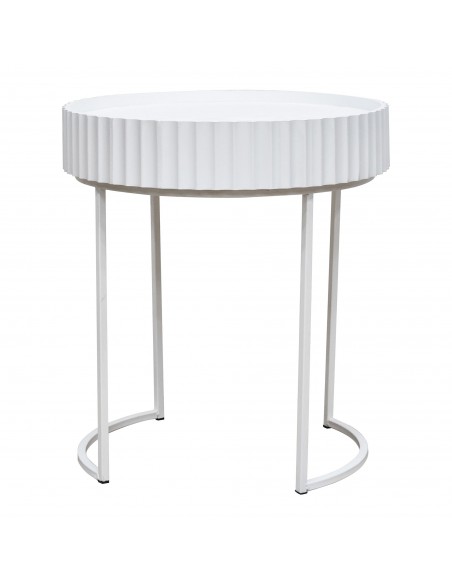 sofabord sidebord hvid stuemøbler rundt moderne design