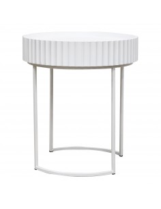 sofabord sidebord hvid stuemøbler rundt moderne design 2