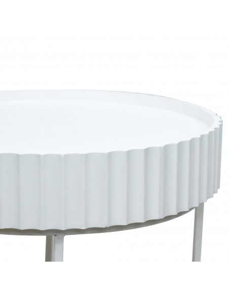 sofabord sidebord hvid stuemøbler rundt moderne design
