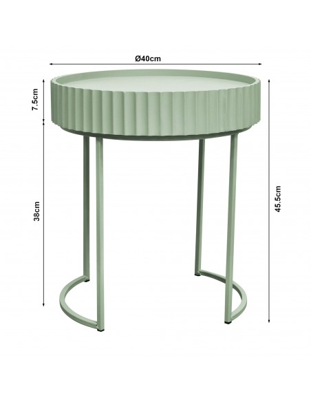 sofabord sidebord grøn stuemøbler rundt moderne design