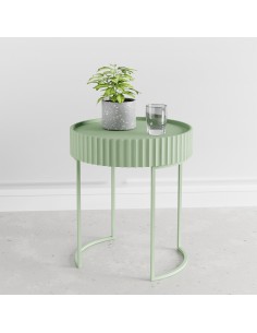sofabord sidebord grøn stuemøbler rundt moderne design