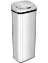 Affaldsspand i rustfri stål 50 liter sensor H84 x B33 x D25 cm - Sølv