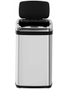 Affaldsspand i rustfri stål 30 liter sensor H58 x B33 x D25 cm - Sølv