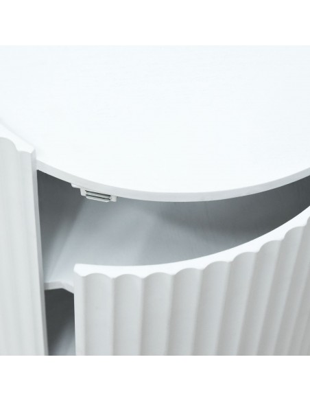 sofabord sidebord hvid stuemøbler rundt moderne design sengebord natbord
