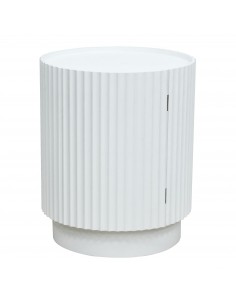 sofabord sidebord hvid stuemøbler rundt moderne design sengebord natbord 2