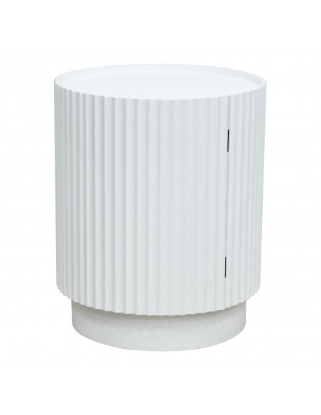 sofabord sidebord hvid stuemøbler rundt moderne design sengebord natbord