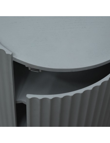 sofabord sidebord grå stuemøbler rundt moderne design sengebord natbord