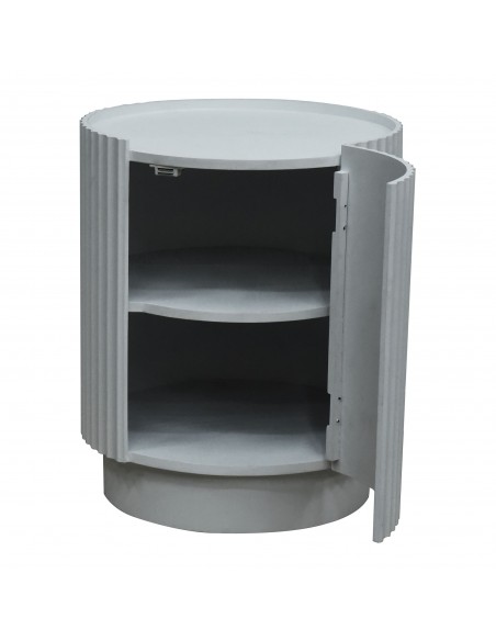 sofabord sidebord grå stuemøbler rundt moderne design sengebord natbord