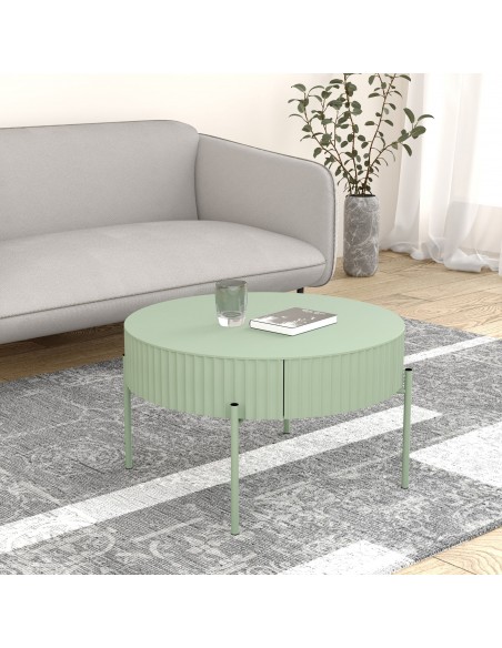 sofabord sidebord stuemøbler rundt moderne design skuffe opbevaring