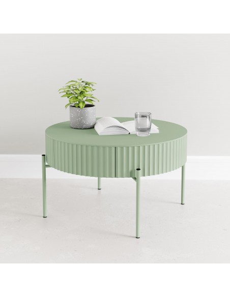 sofabord sidebord stuemøbler rundt moderne design skuffe opbevaring