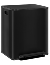 Pedalspand i rustfri stål 2 x 25 liter H55 x B47,7 x D37,5 cm - Sort