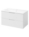 SAMOZ Komplet badmiljø i MDF og keramik H51 x B80,5 cm - Mat hvid