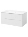 SAMOZ Komplet badmiljø i MDF og keramik H51 x B100,5 cm - Mat hvid