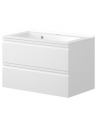 Komplet badmiljø i MDF og keramik H51 x B80,5 cm - Hvid højglans