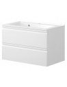 Komplet badmiljø i MDF og keramik H51 x B80,5 cm - Mat hvid
