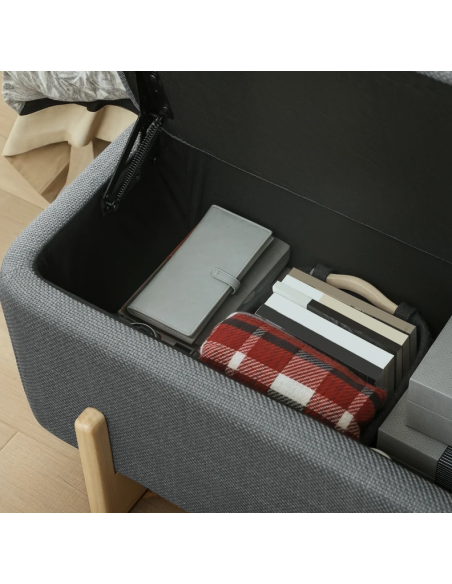bænk med opbevaring entre garderobe soveværelse moderne design stof