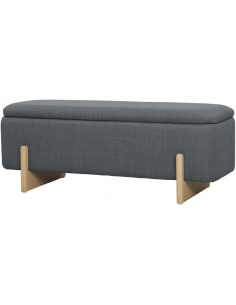 bænk med opbevaring entre garderobe soveværelse moderne design stof 2