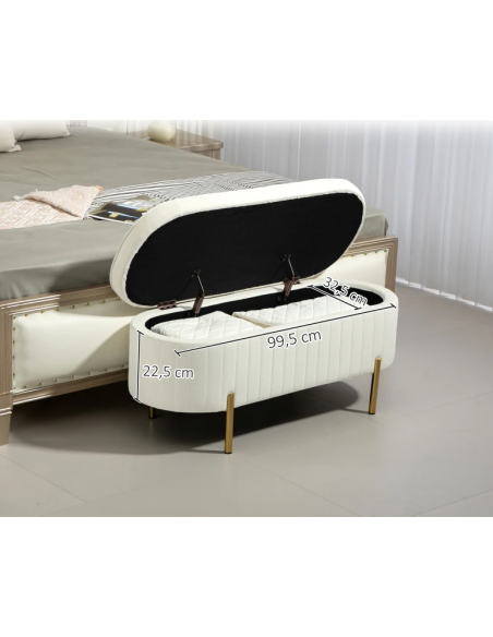 bænk med opbevaring entre garderobe soveværelse moderne design stof