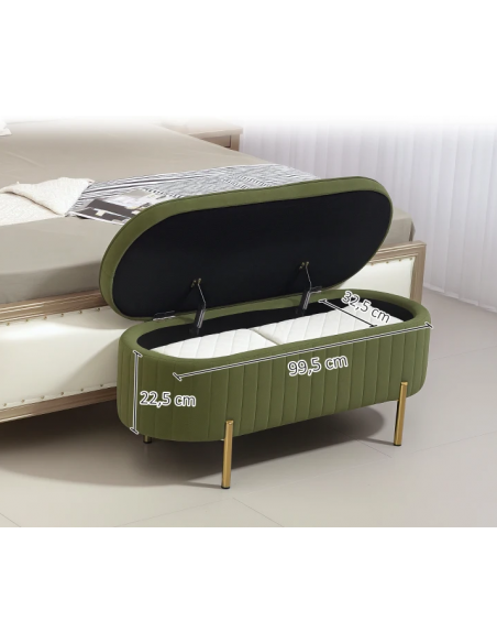 bænk med opbevaring entre garderobe soveværelse moderne design stof