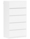 Kommode i møbelplade og MDF H100 x B55 x D34 cm - Hvid
