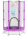 Trampolin med sikkerhedsnet H190 x Ø140 cm - Violet