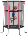Trampolin med sikkerhedsnet H190 x Ø163,5 cm - Rosa